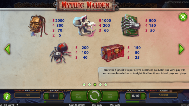 Игровой интерфейс Mythic Maiden 3