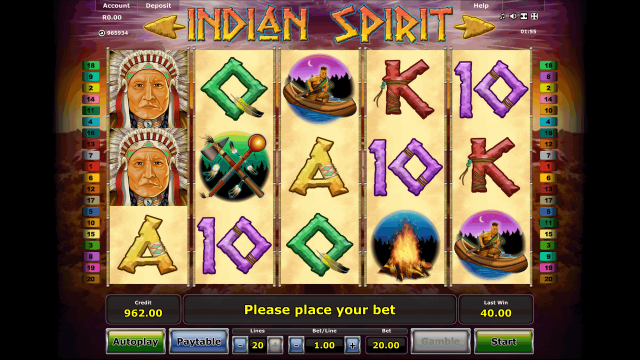 Игровой интерфейс Indian Spirit 6