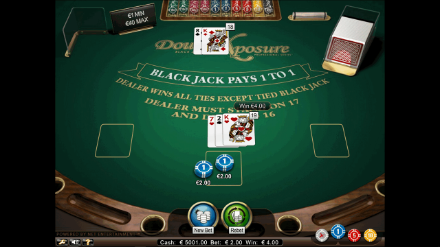 Бонусная игра Double Xposure Blackjack Pro Series 2