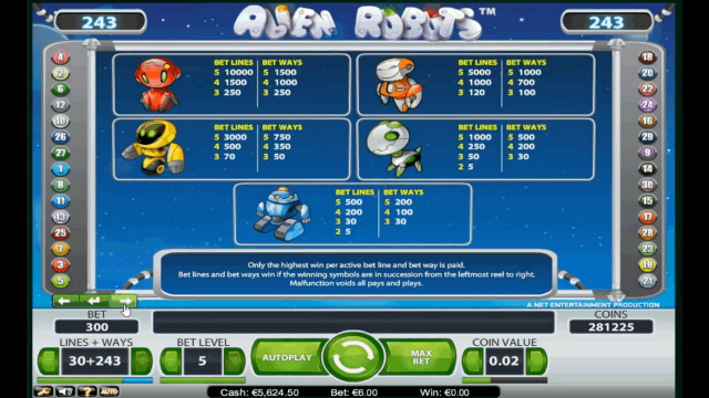 Игровой интерфейс Alien Robots 10