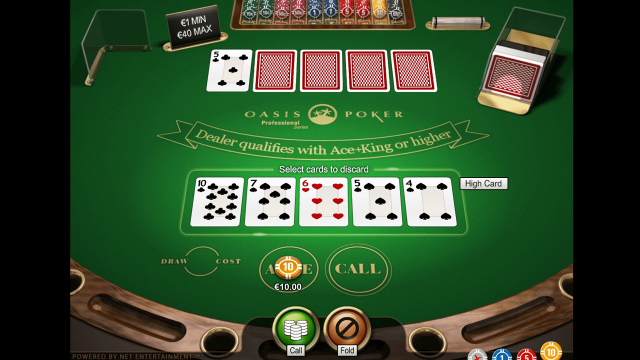 Игровой интерфейс Oasis Poker Professional Series 10