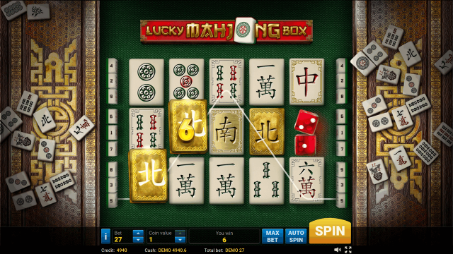 Игровой интерфейс Lucky Mahjong Box 9