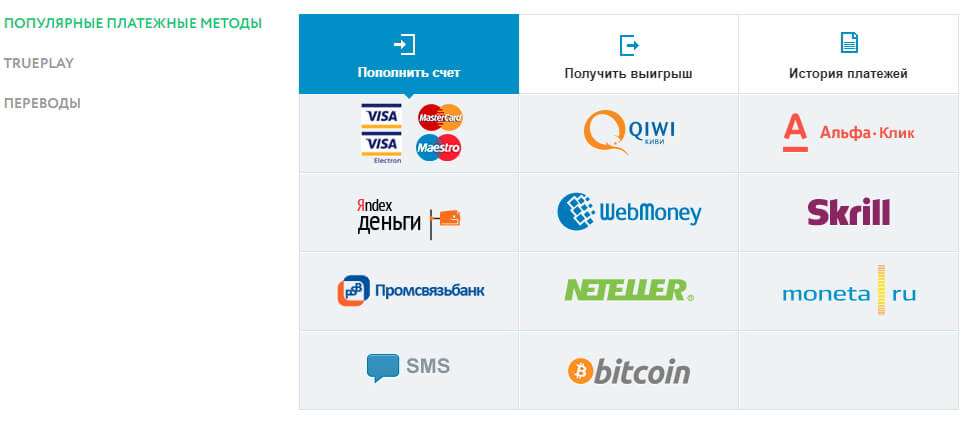 Как пополнить счет